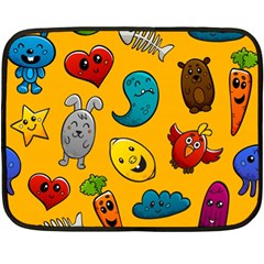 Graffiti Characters Seamless Ornament Two Sides Fleece Blanket (mini) by Bedest