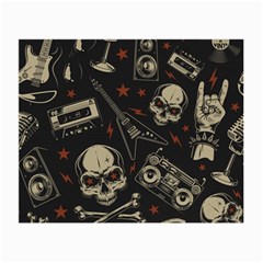 Grunge Seamless Pattern With Skulls Small Glasses Cloth by Bedest