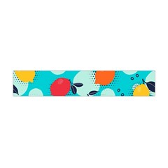 Pop Art Style Citrus Seamless Pattern Premium Plush Fleece Scarf (mini)