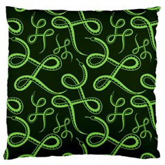 Snakes Seamless Pattern Large Premium Plush Fleece Cushion Case (two Sides) by Bedest