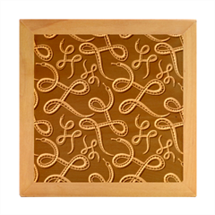 Snakes Seamless Pattern Wood Photo Frame Cube