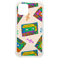 Seamless Pattern With Colorful Cassettes Hippie Style Doodle Musical Texture Wrapping Fabric Vector Iphone 12 Mini Tpu Uv Print Case	 by Bedest