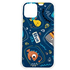 Seamless Pattern Vector Submarine With Sea Animals Cartoon Iphone 12 Pro Max Tpu Uv Print Case by Bedest