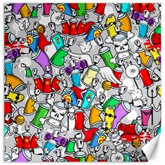 Graffity Characters Seamless Pattern Art Canvas 20  X 20 