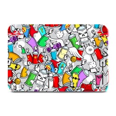 Graffity Characters Seamless Pattern Art Plate Mats by Bedest