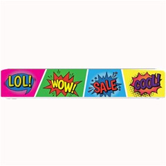 Pop Art Comic Vector Speech Cartoon Bubbles Popart Style With Humor Text Boom Bang Bubbling Expressi Small Bar Mat by Bedest