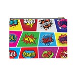 Pop Art Comic Vector Speech Cartoon Bubbles Popart Style With Humor Text Boom Bang Bubbling Expressi Cosmetic Bag (Large) Back