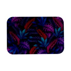 Background With Violet Blue Tropical Leaves Open Lid Metal Box (silver)   by Bedest