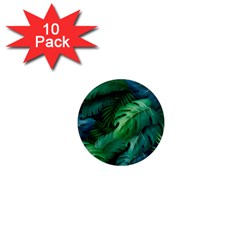 Tropical Green Leaves Background 1  Mini Magnet (10 Pack)  by Bedest