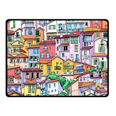 Menton Old Town France Two Sides Fleece Blanket (small) by Bedest