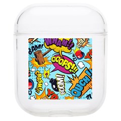 Comic Elements Colorful Seamless Pattern Soft Tpu Airpods 1/2 Case by Bedest