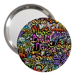 Graffiti Word Seamless Pattern 3  Handbag Mirrors by Bedest