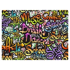 Graffiti Word Seamless Pattern Premium Plush Fleece Blanket (extra Small)