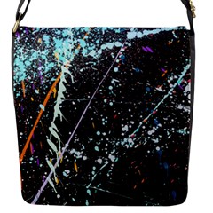 Abstract Colorful Texture Flap Closure Messenger Bag (s)