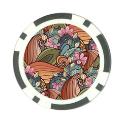 Multicolored Flower Decor Flowers Patterns Leaves Colorful Poker Chip Card Guard (10 Pack) by Pakjumat