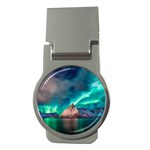 Amazing Aurora Borealis Colors Money Clips (Round)  Front