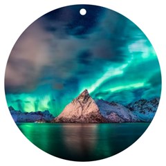 Amazing Aurora Borealis Colors Uv Print Acrylic Ornament Round by Pakjumat