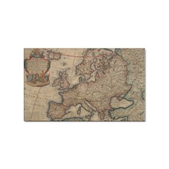 Old Vintage Classic Map Of Europe Sticker Rectangular (100 Pack)