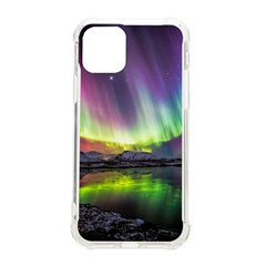 Aurora Borealis Polar Northern Lights Natural Phenomenon North Night Mountains Iphone 11 Pro 5 8 Inch Tpu Uv Print Case by Pakjumat