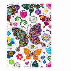 Butterflies Abstract Colorful Floral Flowers Vector Small Garden Flag (two Sides) by Pakjumat