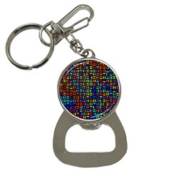 Geometric Colorful Square Rectangle Bottle Opener Key Chain by Pakjumat