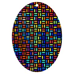 Geometric Colorful Square Rectangle Uv Print Acrylic Ornament Oval by Pakjumat