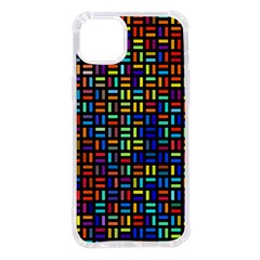 Geometric Colorful Square Rectangle Iphone 14 Plus Tpu Uv Print Case by Pakjumat