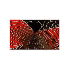 Red Gold Black Voracious Plant Leaf Sticker Rectangular (100 Pack)