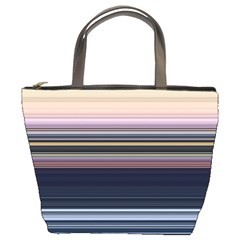 Horizontal Line Strokes Color Lines Bucket Bag by Pakjumat