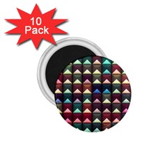 Diamond Geometric Square Design Pattern 1 75  Magnets (10 Pack)  by Pakjumat