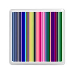 Pastel Colors Striped Pattern Memory Card Reader (square) by Pakjumat