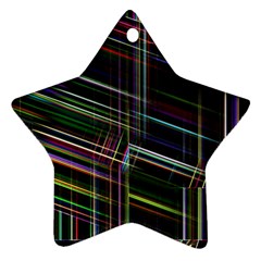 False Prismatic Black Background Star Ornament (two Sides) by Pakjumat