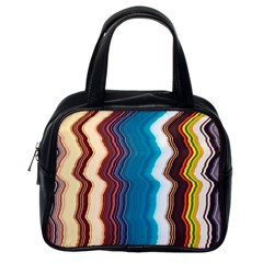 Line Vertical Lines Color Lines Classic Handbag (one Side) by Pakjumat