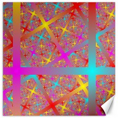 Geometric Abstract Colorful Canvas 20  X 20  by Pakjumat