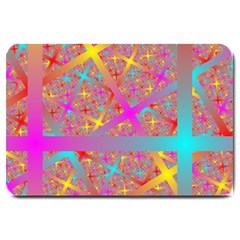 Geometric Abstract Colorful Large Doormat by Pakjumat