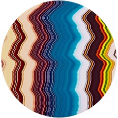 Line Vertical Lines Color Lines Uv Print Round Tile Coaster by Pakjumat