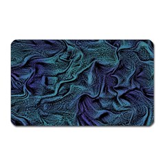 Abstract Blue Wave Texture Patten Magnet (rectangular) by Pakjumat