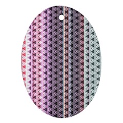 Triangle Stripes Texture Pattern Ornament (oval)