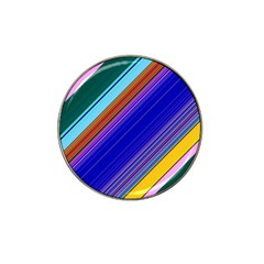 Color Lines Slanting Green Blue Hat Clip Ball Marker by Pakjumat