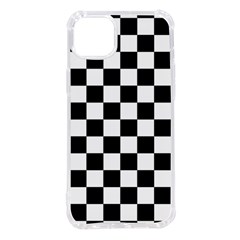 Black White Checker Pattern Checkerboard Iphone 14 Plus Tpu Uv Print Case by Pakjumat