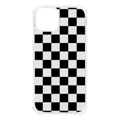 Black White Checker Pattern Checkerboard Iphone 13 Tpu Uv Print Case by Pakjumat