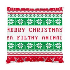 Merry Christmas Ya Filthy Animal Standard Cushion Case (two Sides) by Pakjumat