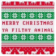 Merry Christmas Ya Filthy Animal Uv Print Square Tile Coaster  by Pakjumat