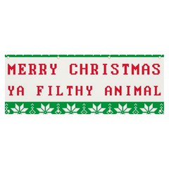 Merry Christmas Ya Filthy Animal Banner And Sign 8  X 3  by Pakjumat