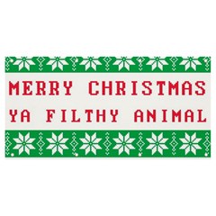 Merry Christmas Ya Filthy Animal Banner And Sign 8  X 4  by Pakjumat