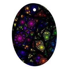 Stained Glass Crystal Art Ornament (oval)