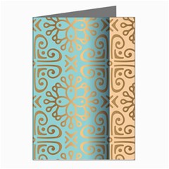 Gold Pattern Texture Golden Ornament Greeting Cards (pkg Of 8)