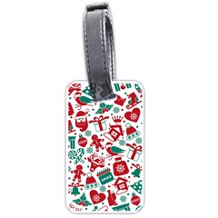 Background Vector Texture Christmas Winter Pattern Seamless Luggage Tag (one Side) by Pakjumat