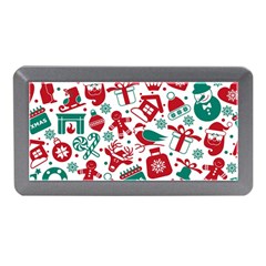 Background Vector Texture Christmas Winter Pattern Seamless Memory Card Reader (mini)