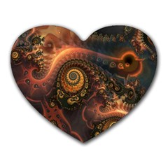 Paisley Abstract Fabric Pattern Floral Art Design Flower Heart Mousepad